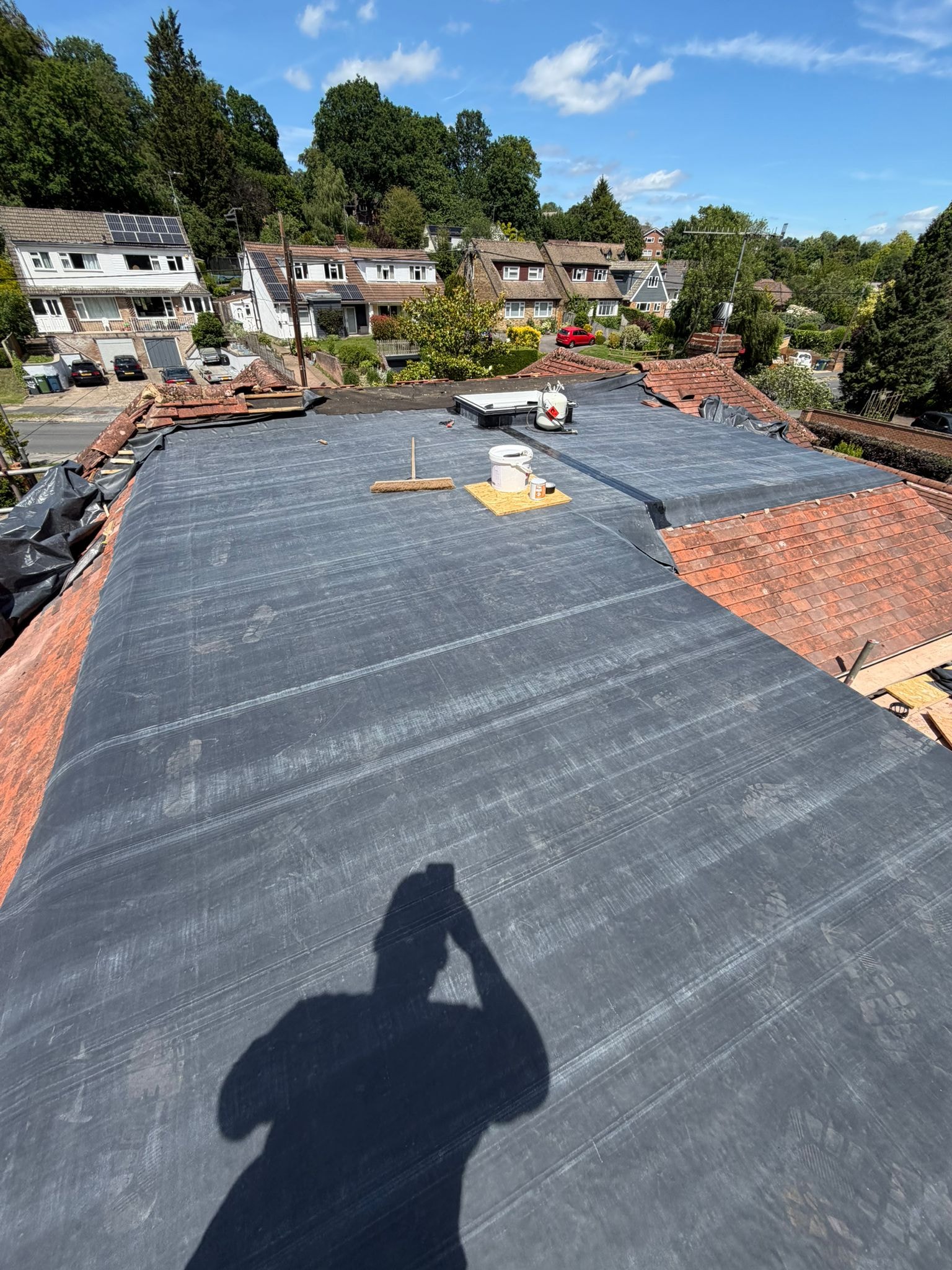 EPDM flat roof on Marlow extension