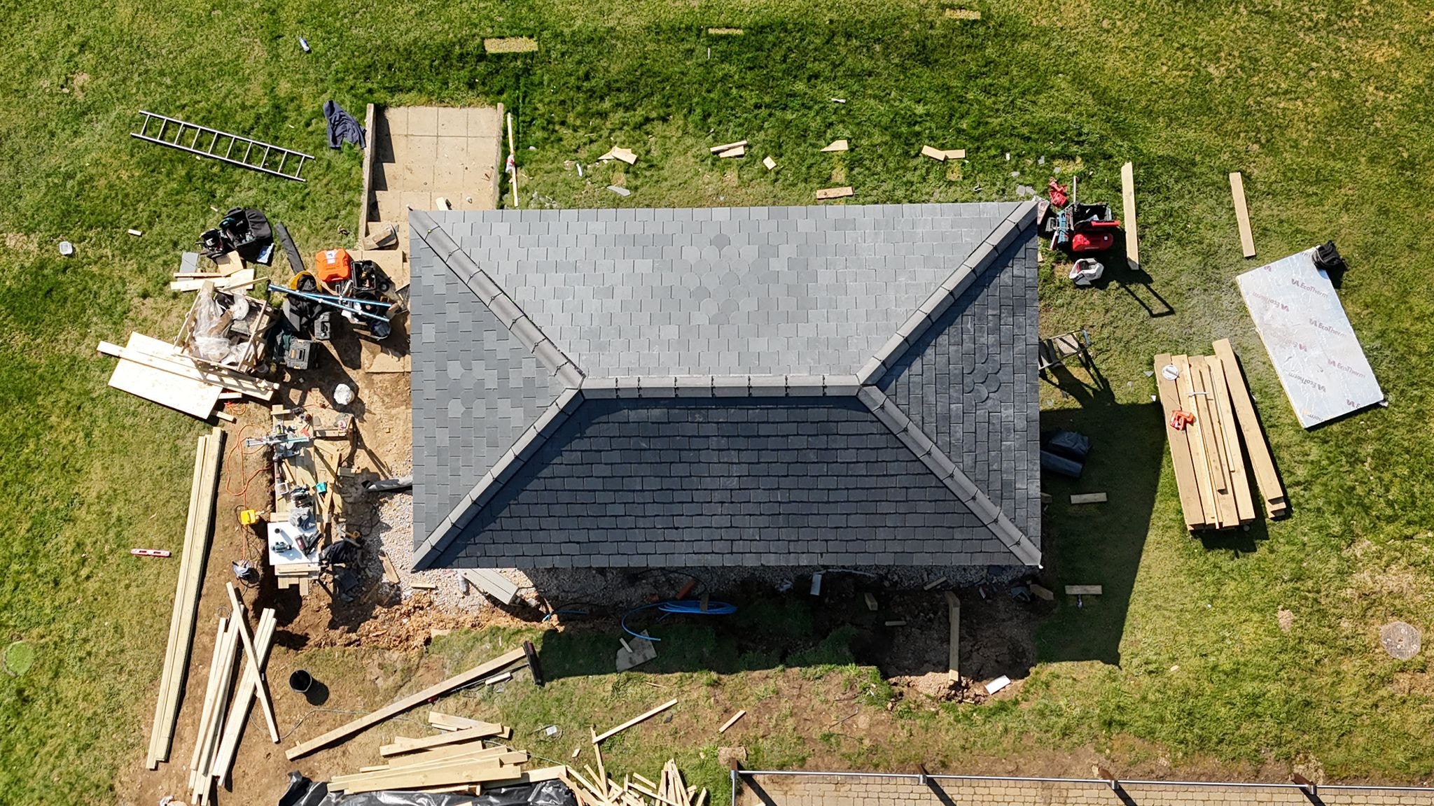 New roof installation