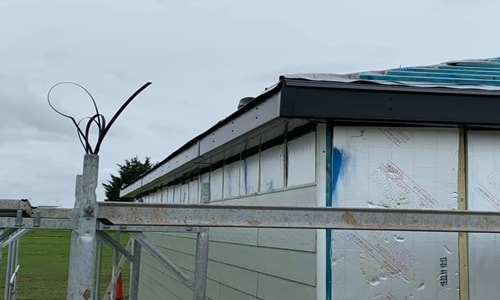 Fascia and soffit detail — completed work