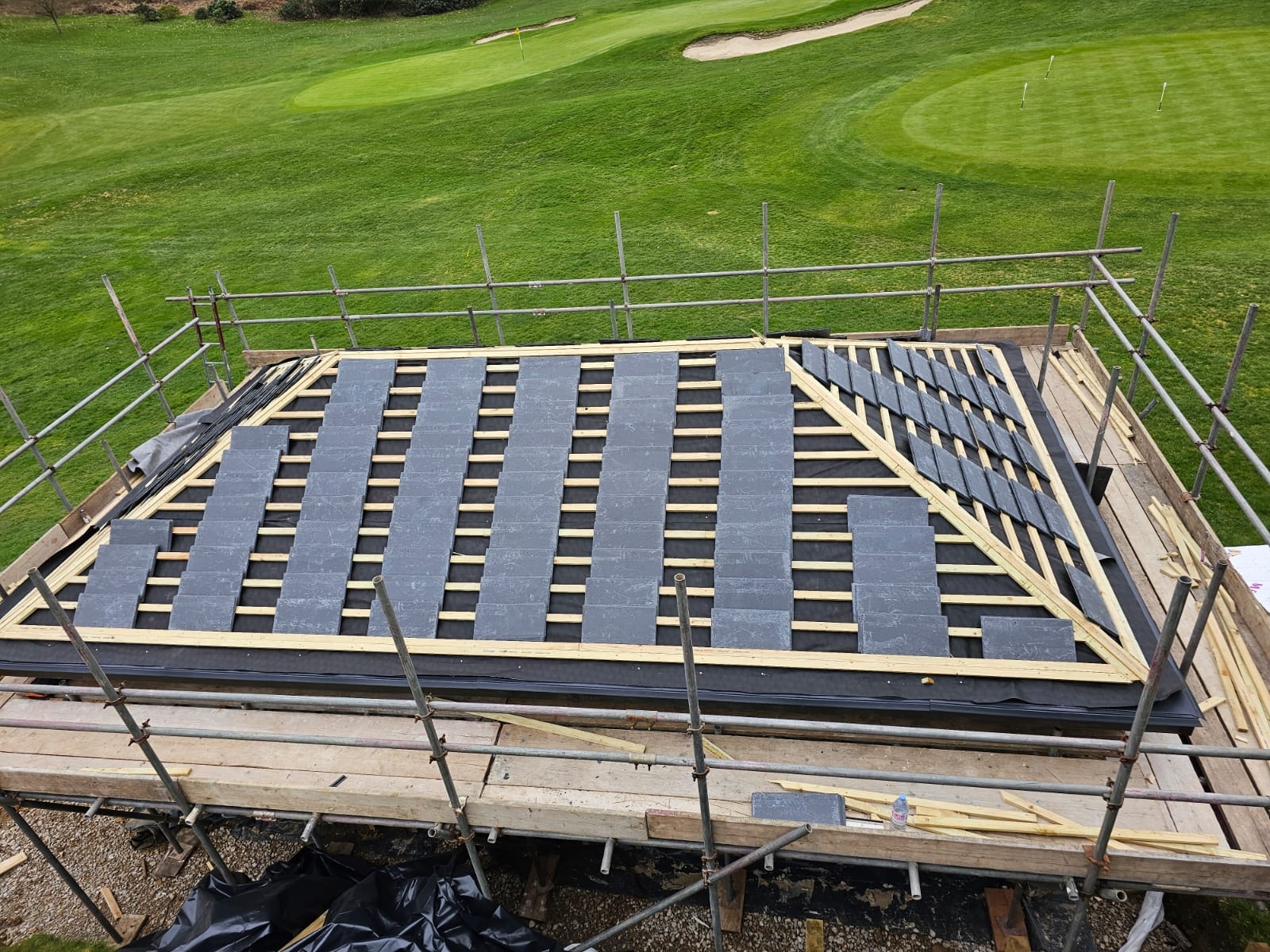 Roof repair work