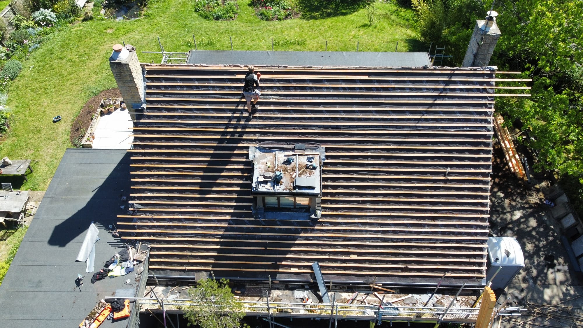 Re-Slate — Battening Stage, Aerial
