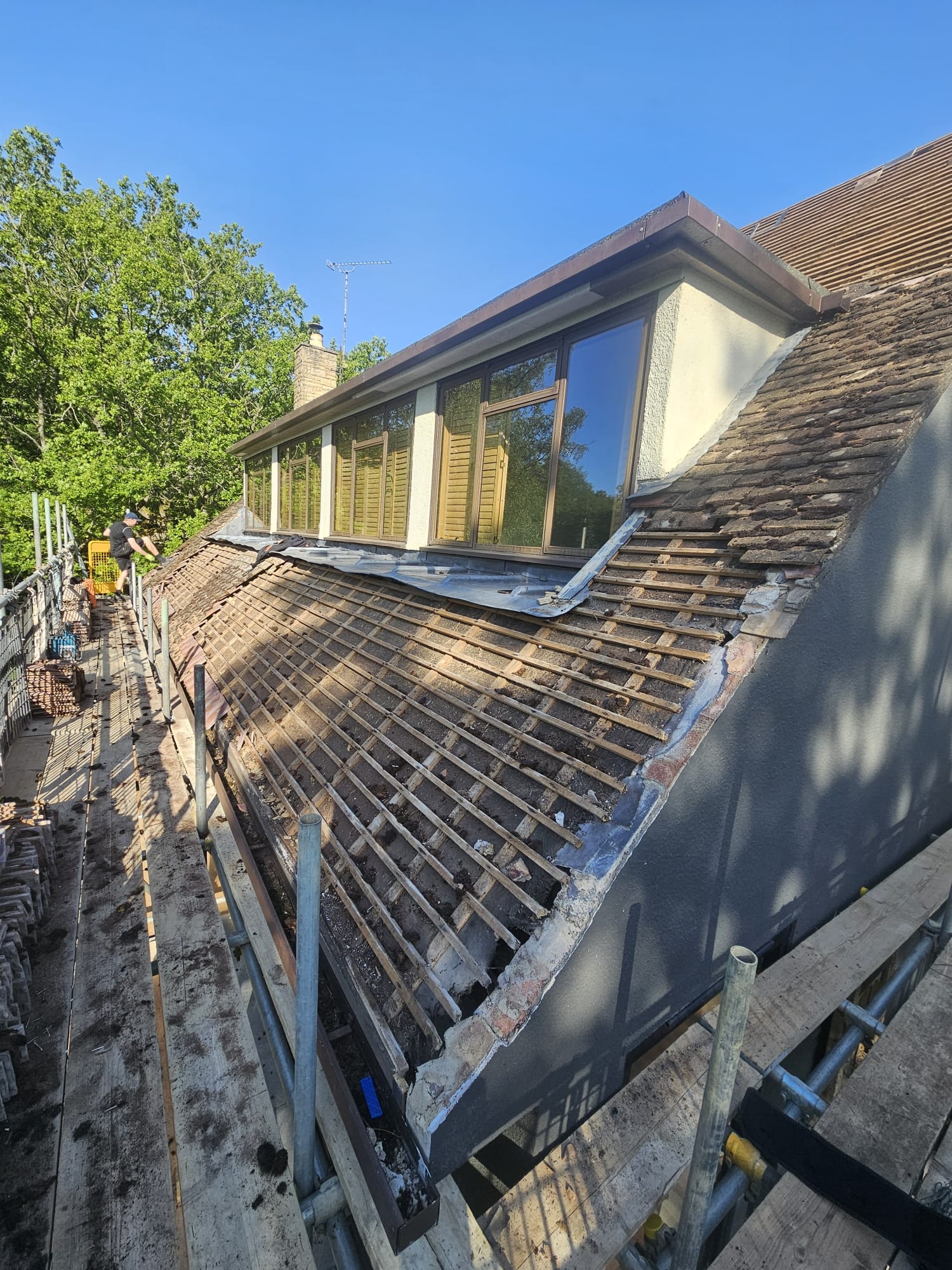 Strip & Re-Slate — Dormer Section